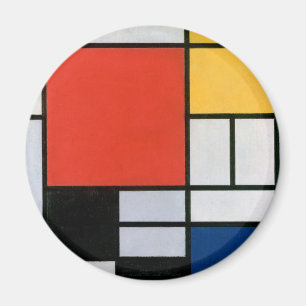 Imán Impresión de la composición de Piet Mondrian en ro