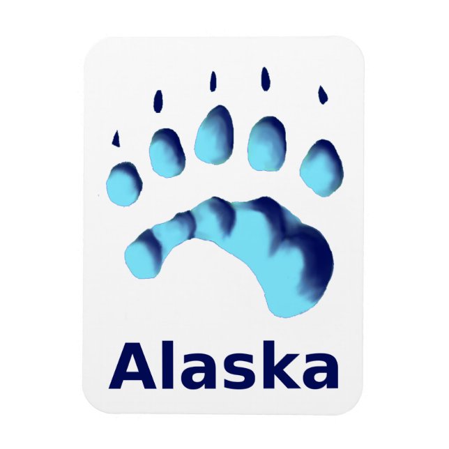 Imán Impresión de la hoja de oso polar (Vertical)