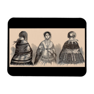Imán impresión de la moda de los mantones del Victorian