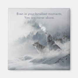 Imán Impresión de Lobo de Nieve