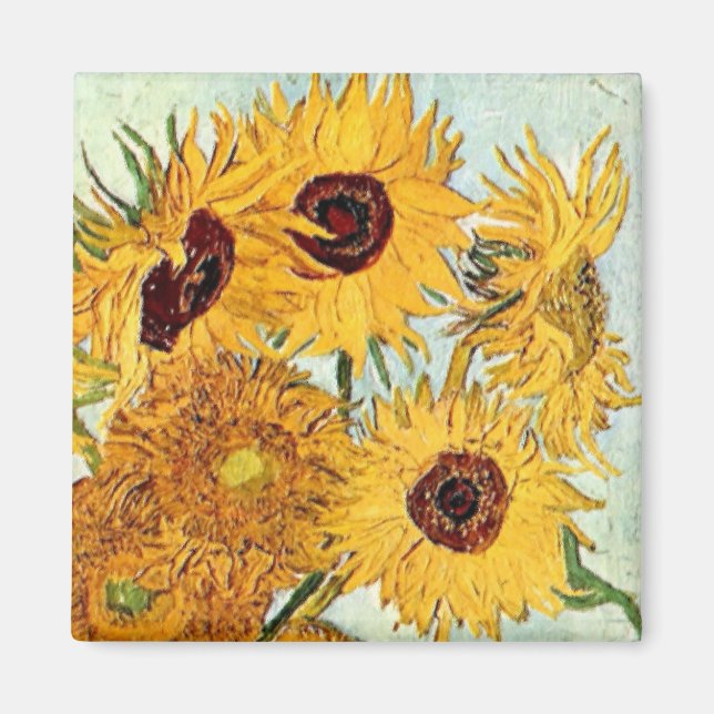 Imán Impresión de los girasoles (Frente)