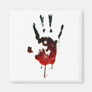 Imán Impresión de mano de Zombie sangrienta