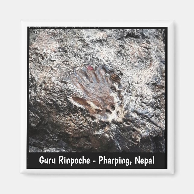 Imán Impresión de mano Guru Rinpoche, Cueva de Pharping (Frente)