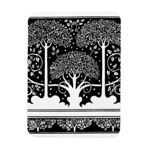 Imán Impresión de patrón de árbol Art Nouveau de Aubrey