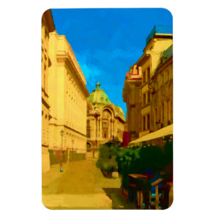 Imán Impresión de pintura digital Bucarest Pallace