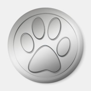 IMÁN IMPRESIÓN DE PLATA DE LA PATA