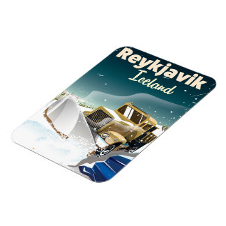Imán Impresión de viaje de Reykjavik Islandia