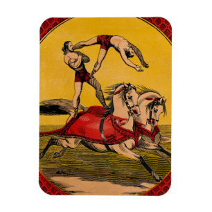 Imán Impresión De Vintage De Los Pasajeros De Bareback