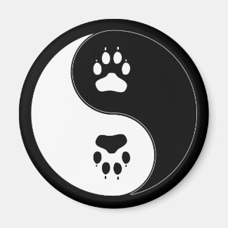 Imán Impresión de Ying Yang Paw