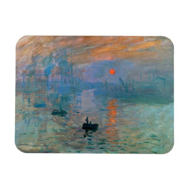 Imán Impresión del amanecer por Claude Monet (Horizontal)