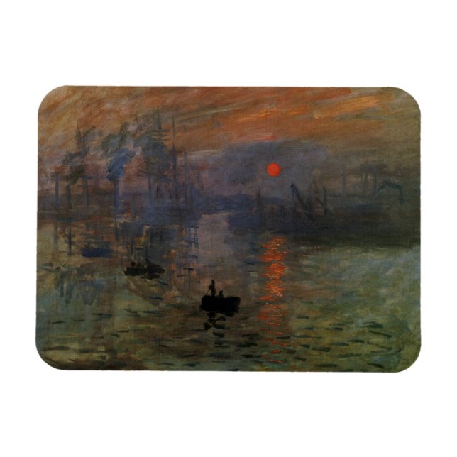 Imán Impresión del amanecer por Claude Monet, arte vint (Horizontal)