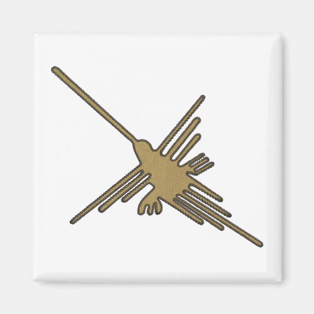 Imán Impresión del bordado de Faux Boidery de Nazca Lin (Frente)