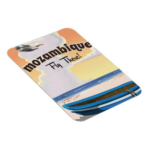 Imán Impresión del poster del viaje de Mozambique