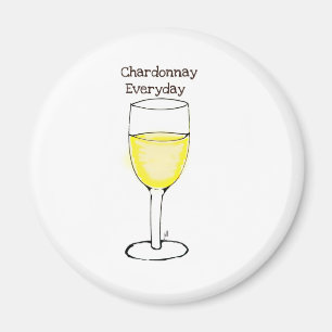 IMÁN IMPRESIÓN DIARIA DEL VINO DE CHARDONNAY DE JILL