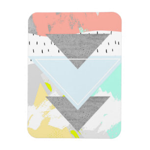 Imán Impresión geométrica del arte