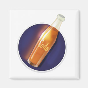 Imán Impresión Metalizado de refrescos de vintage