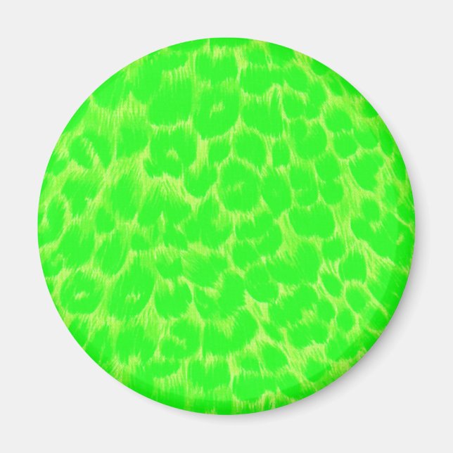 Imán Impresión Neon Green Leopard (Frente)