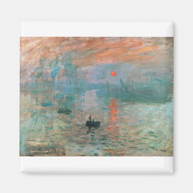 Imán Impresión, Sunrise 1872 Claude Monet (Frente)