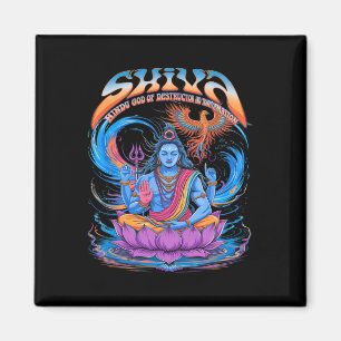 Imán Impresión vintage de Shiva Dios hindú Espiritual