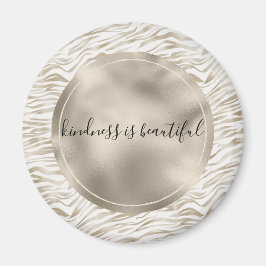 Imán Impresión Zen Cream White Cocoa Brown Zebra