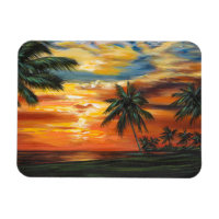Impresionante atardecer tropical