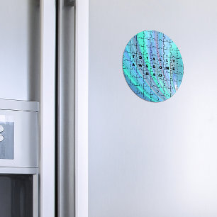 Imán Impresionante enigma de citas de papá en azul