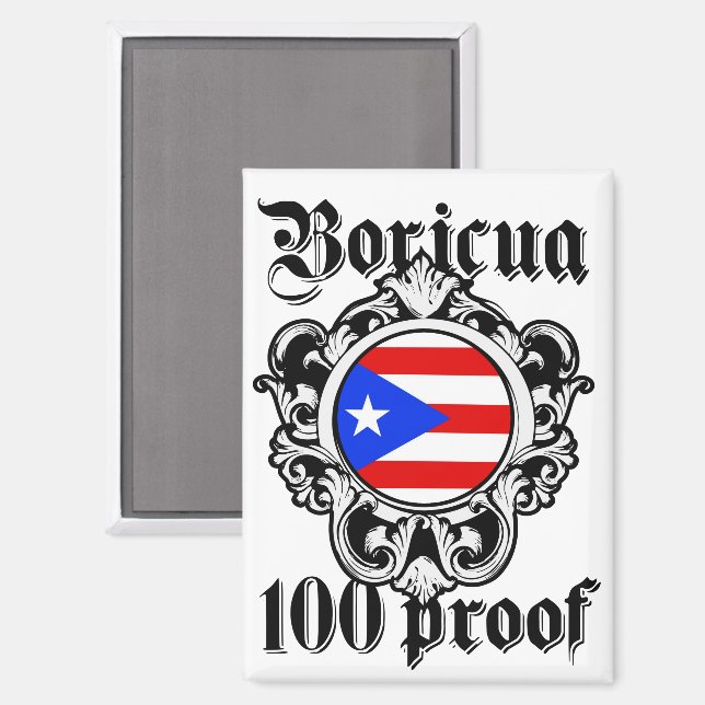 Imán Impresionante logo de Boricua Taino Vintage en Pue (Anverso/Reverso)