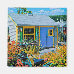 Imán Impresionante pintura en bicicleta