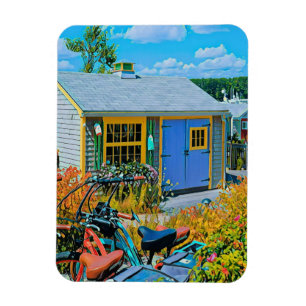 Imán Impresionante pintura en bicicleta