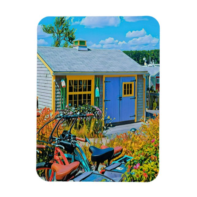 Imán Impresionante pintura en bicicleta (Vertical)