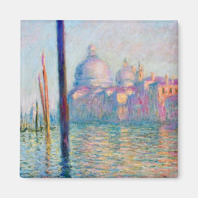 Imán Impresionante pueblo de Monet Le Grand Canal (Frente)