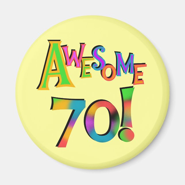 Imán Impresionantes camisetas de 70 cumpleaños y regalo (Frente)