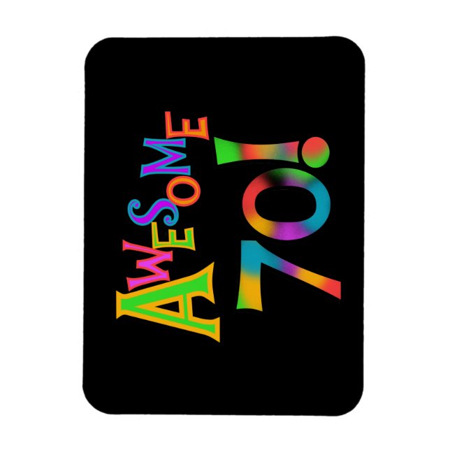 Imán Impresionantes camisetas de 70 cumpleaños y regalo (Vertical)