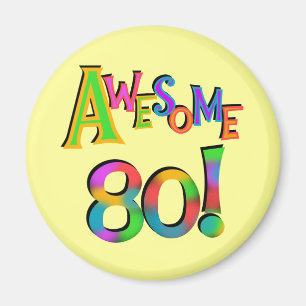 Imán Impresionantes camisetas de cumpleaños 80 y regalo