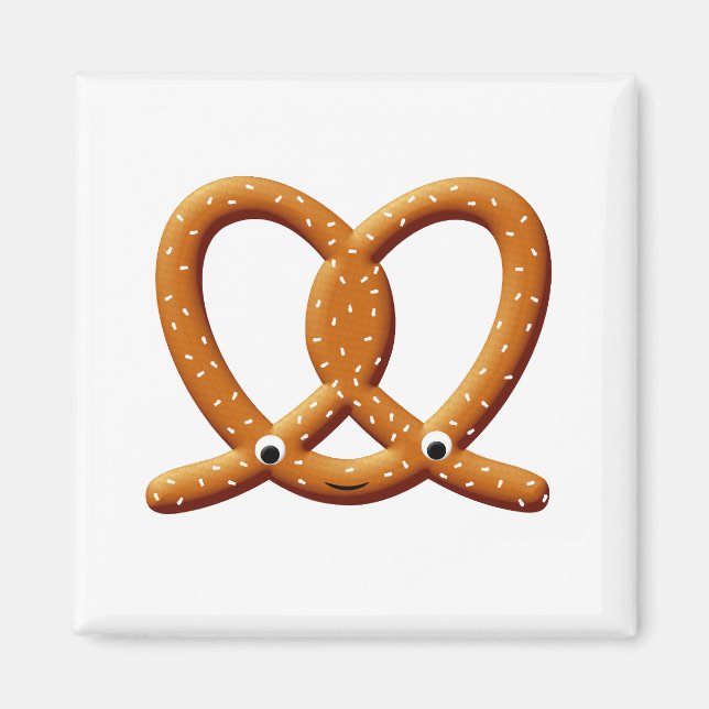 Imán Impresiones de dibujo de pretzel cutáneo (Frente)