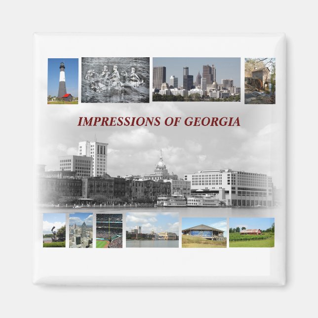 Imán Impresiones de Georgia, EEUU (Frente)