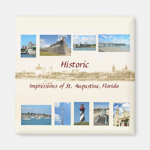 Imán Impresiones de San Agustín, Florida