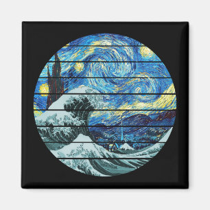 IMÁN IMPRESIONISMO NOCHE ESTRELLADA OLA DE KANAGAWA ART