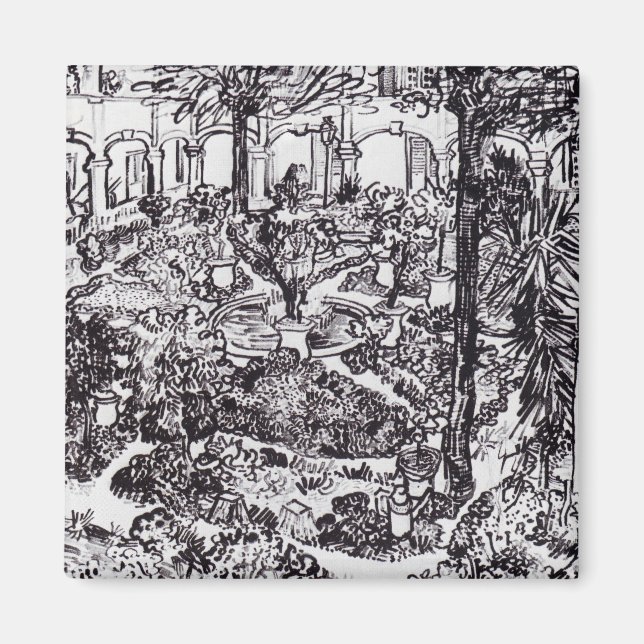 Imán Impresionismo: Vincent Van Gogh Garten des Hospita (Frente)