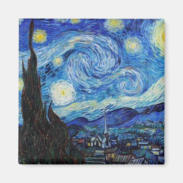 Imán Impresionismo Vincent Van Gogh Starry Starry Night (Frente)