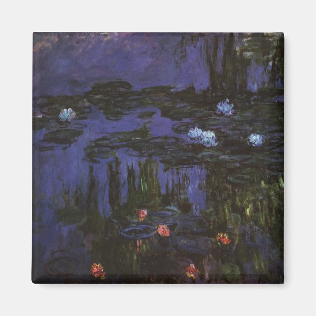 Imán Impresionismo vintage por Claude Monet (Frente)