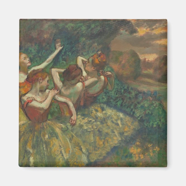 Imán Impresionista de los cuatro bailarines Edgar Degas (Frente)
