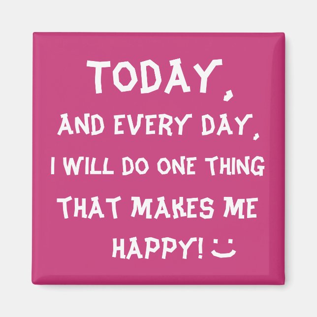 Imán Imprimir palabras motivacionales (Frente)