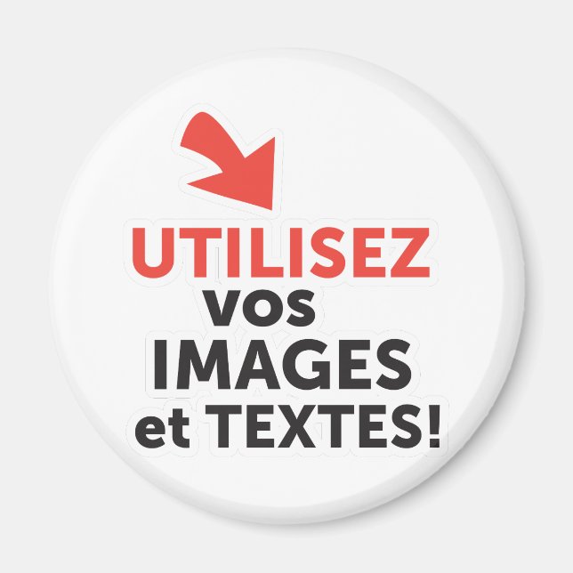 Imán Imprimos vos diseños en ligne DIY en Français (Frente)