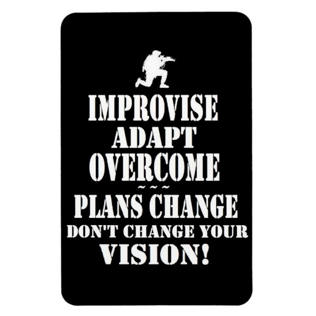 Imán Improvisar adaptación y superar (Vertical)