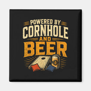 Imán Impulsado por cornhole y cerveza divertido tailgat
