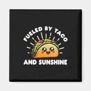 Imán Impulsado por Taco y Sol - Tacos y comida mexicana