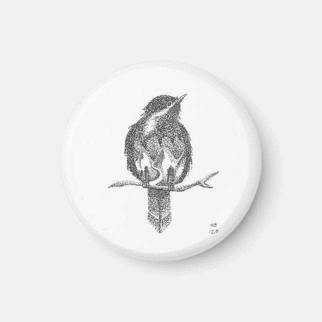 Imán Impulso de pájaro (Frente)