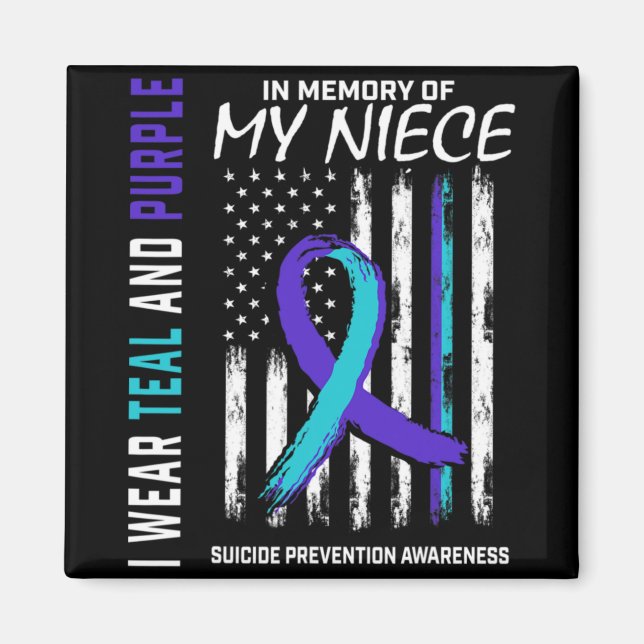 Imán In Memory Of My Niece Suicide Awareness Prevention (Frente)