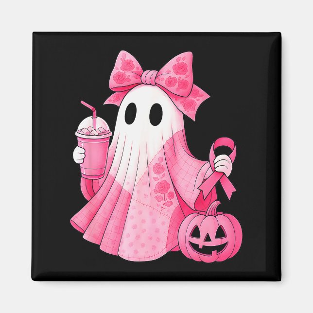 Imán In October We Wear Nk Ghost Witch Breast Cancer Aw (Frente)